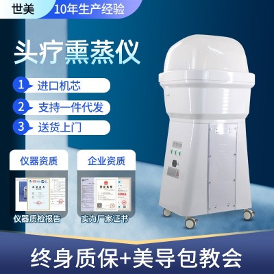 美容院頭療儀頭部按摩護理SPA熏蒸理療按摩儀器頭皮護理洗頭機