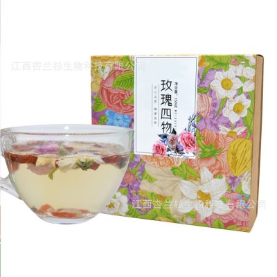 一件代發(fā)養(yǎng)生茶玫瑰花茶菊花枸杞紅棗組合花茶現(xiàn)貨批發(fā)玫瑰四物茶