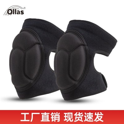 廠家直銷防撞海綿防脫護膝足球籃球健身輪滑護具跪地防摔跨境現貨
