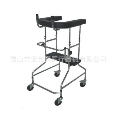 老人殘疾人高位助行器 加厚材質(zhì)電鍍助行器 高位助行器帶座板