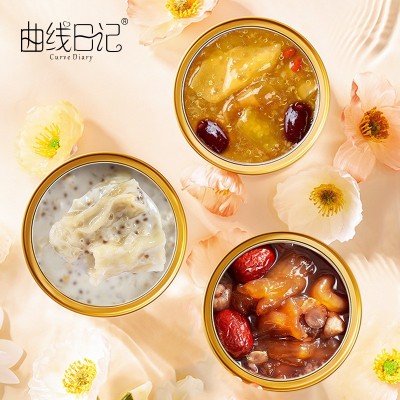 曲線日記即食花膠禮盒滋補品代餐紅棗魚膠干貨奶凍花膠大量批發(fā)