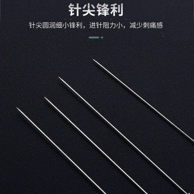 張仲景鋼平柄一次性針灸針100支平柄針家用醫中醫毫針