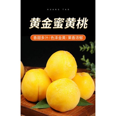 黃金蜜黃桃新鮮水果應當子大果時令蜜桃脆桃整箱包郵