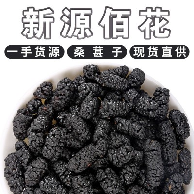 批發(fā)散裝新貨桑葚干 廠家直供免洗無沙即食桑椹果 花果茶黑桑葚子