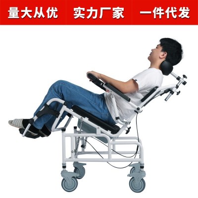 老人多功能護理椅 坐便椅帶輪輕便輪椅可洗澡可洗頭 鋁合金坐便椅